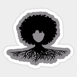 Afro hair tree Sticker